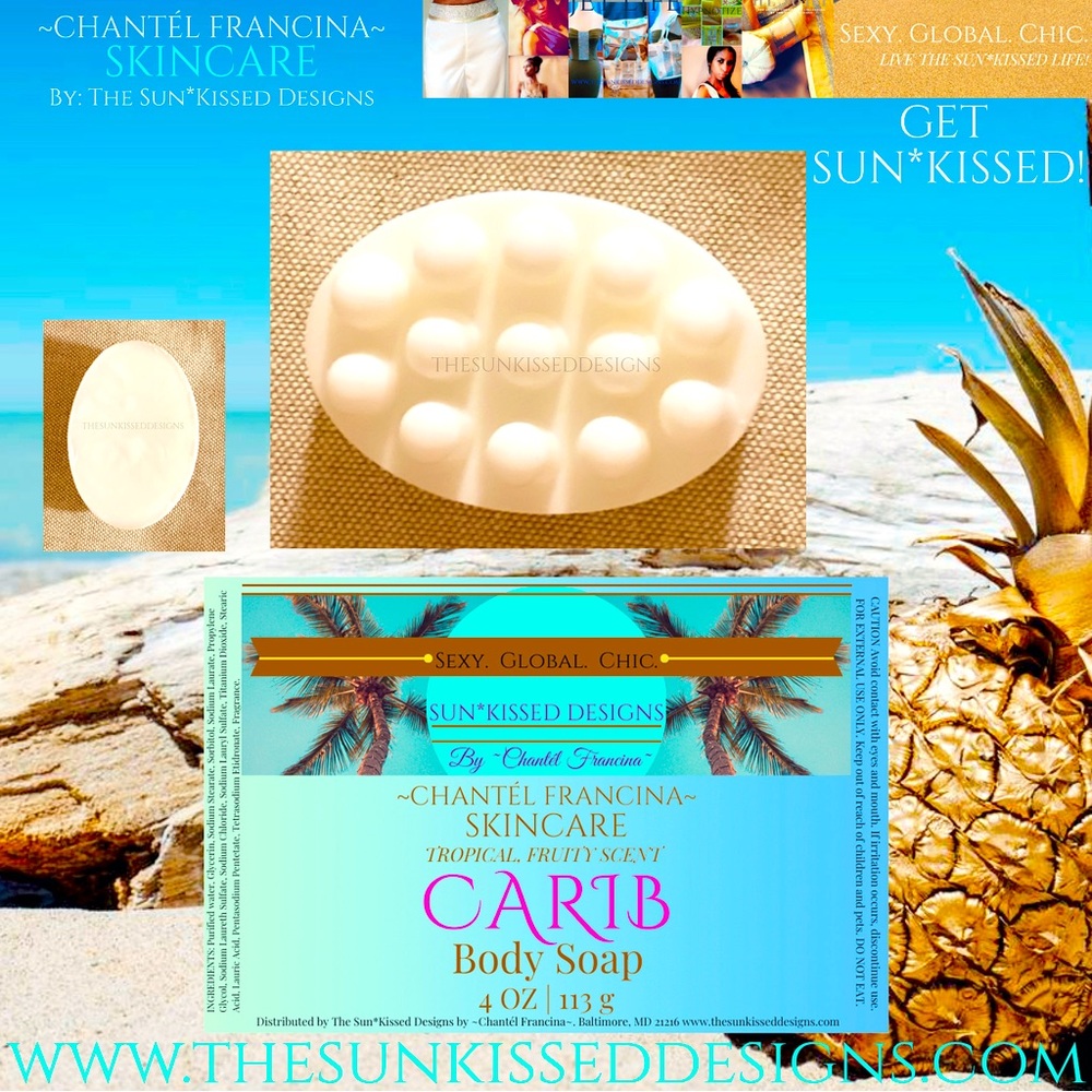 Carib Massage Bar Body Soap~Chantél Francina~SKINCARE By The Sun*Kissed Designs